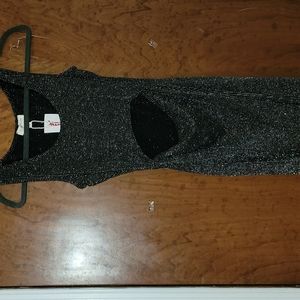 Small Sparkling black and silver metallic dress